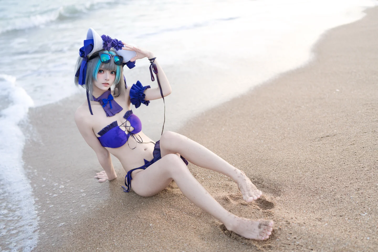 九柒喵 - No.039 碧蓝航线·柴郡泳装 [26P-194MB] tg@simisebaisi 【丝足阁】008.webp